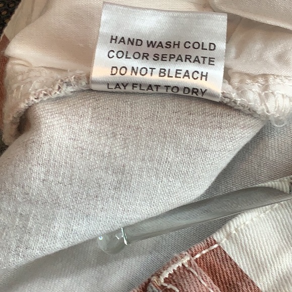 Blushing Brunette Stripe Super Flare Jeans Boho Festival WMS SZ L Five Pocket. - Picture 10 of 10